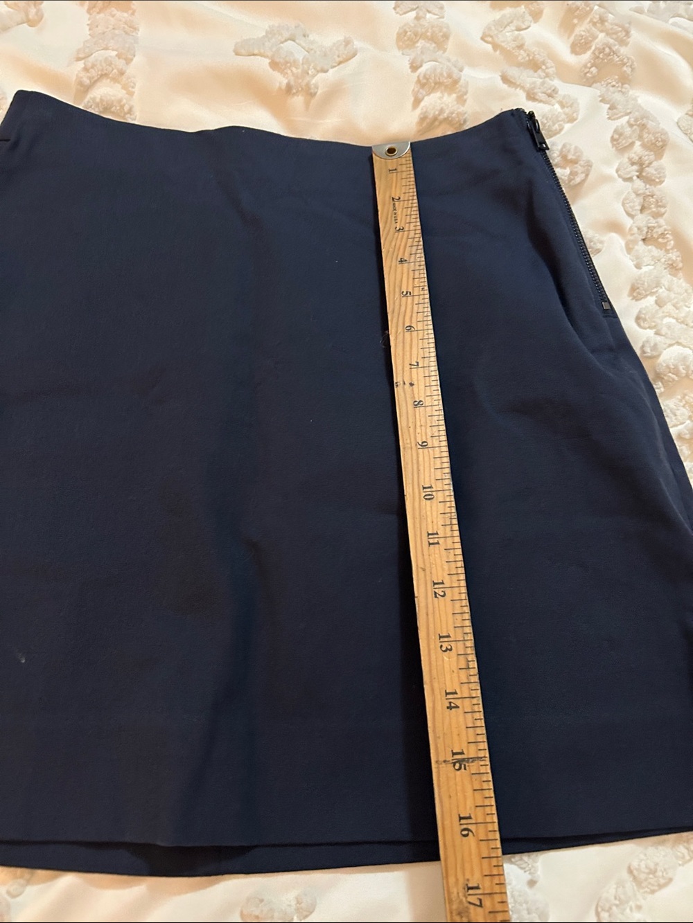 Everlane Navy Mini Skirt with Side Zip stretchy size 2 - Picture 7 of 8